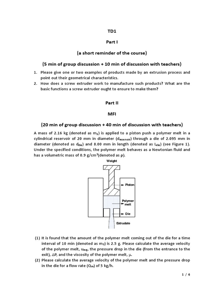 Analysis of Polymer Extrusion and Melt Flow Properties Through Die