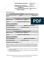 Fo-De-12 Formulario de Solicitud de Inscripción, Entrega y Radicación de Documentos Profesores