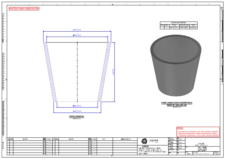 Diseño de Cone Liner 194-10C-CX | PDF