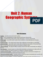 Unit 2: Human Geographic Systems