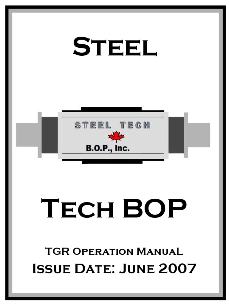 TGR Gate Ram BOP Operation Manual | PDF | Mechanical Engineering | Manufactured Goods