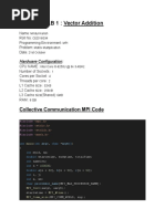 HPC MPI LAB 1 Vector Addition