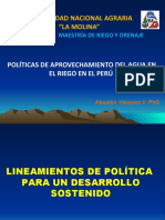 2 - Políticas en El Aprovechamiento Del Agua en El Riego en El Perú.