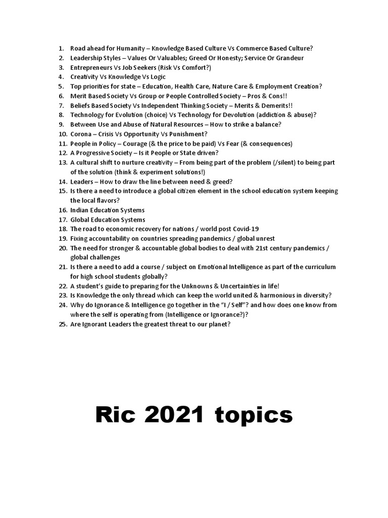 Ric India 2021 | PDF | Social Science
