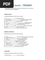 Mid term exam - tenses