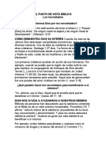 El Punto de Vista Bíblico Los Necesitados ¿Se Interesa Dios Por Los Necesitados?