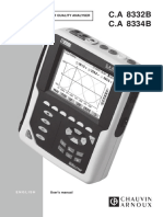 C.A 8332B C.A 8334B: Three Phase Power Quality Analyser