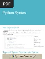 Python Syntax