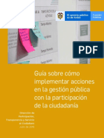 Guía Sobre Cómo Implementar Acciones en La Gestión Pública Con La Participación de La Ciudadanía - Versión 1 - Julio 2019