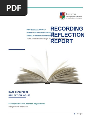 Reflection No. 05 Research Methodology