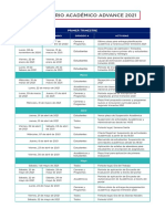 Calendario Academico Advance 2021 Ugm