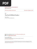The End of Biblical Studies: Philosophy and Religious Studies Books Philosophy and Religious Studies