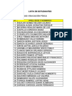 Lista de Estudiantes Educación Física Vii 2