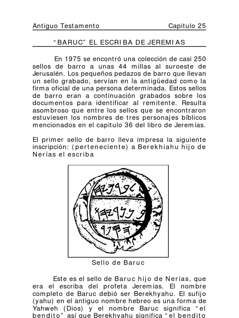 El Sello de Baruc: Escriba de Jeremías | PDF | Jeremías | Biblia