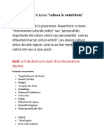 Temă Pe Acasă La Tema "Cultura În Antichitate"