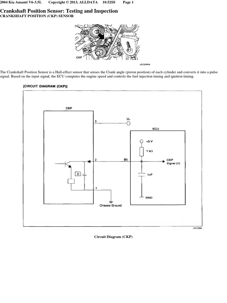 Crankshaft Position Sensor: Testing and Inspection | PDF