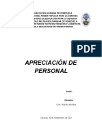 Segunda Actividad Apreciación de Personal