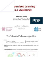 Unsupervised Learning (A.k.a Clustering) : Marcello Pelillo
