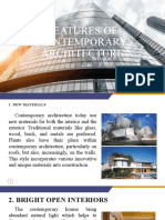 Features of Contemporary Architecture