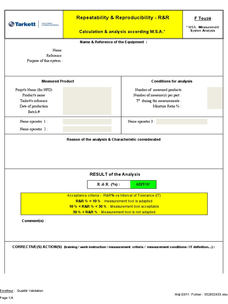 RandR Calculation Uk | PDF | Spreadsheet | Measurement