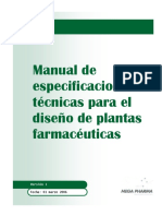 Manual de Especificaciones Técnicas para El Diseño de Plantas Farmacéuticas