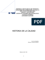 Historia de La Calidad