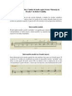 (Anexo 1) Intercambio Modal y Cambio de Modo Según El Texto "Harmony in Practice" de Robert Gauldin.