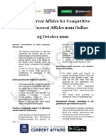 Today Current Affairs For Competitive Exams - Current Affairs 2021 Online 25 October 2021