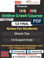 Ca Final: Direct Tax