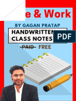 Time and Work Class Notes by Gagan Pratap Sir