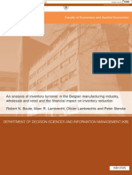 Analysis of Inventory Turnover in The Belgian Manufacturing Industry