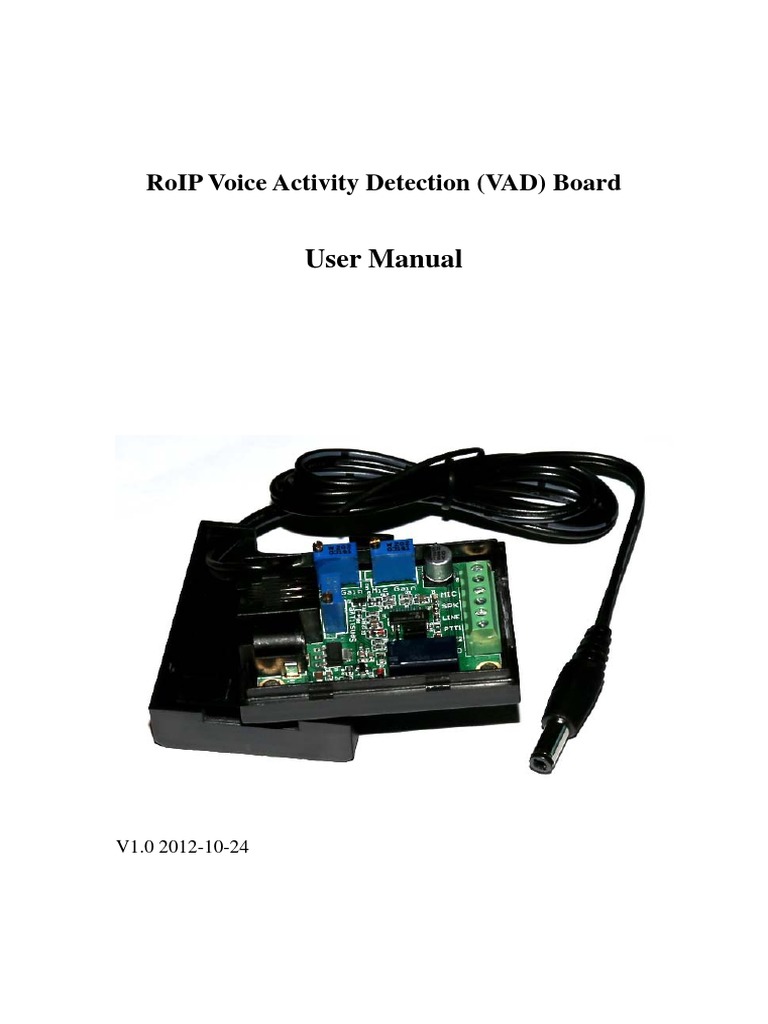 VAD Board User Manual | PDF | Electrical Connector | Headphones