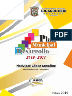 Plan Municipal de Desarrollo 2018 2021 Eduardo Neri Guerrero. 1