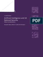 AI and UK National Security Policy Considerations