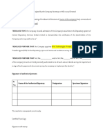 Signature of Authorized Persons: Sr. No. Name of The Authorized Signatory Designation Specimen Signature