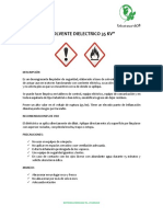 "Solvente Dielectrico 35 KV": Descripción