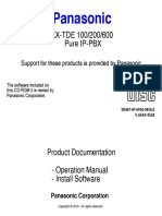 KX-TD E 1 00/200/600 Pure IP-PBX: Support For These Products Is Provided by Panasonic