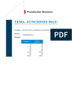 Funciones Matemáticas - Ejercicios