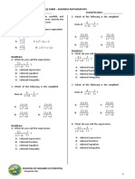 Learning Activity Sheet (Las) 1abm - Business Mathematics Name: - Grade/Section