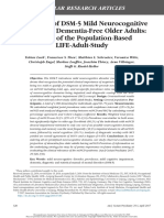 Prevalence of DSM-5 Mild Neurocognitive Disorder in Dementia-Free Older Adults: Results of The Population-Based LIFE-Adult-Study