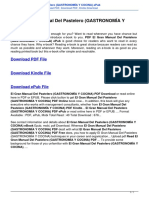 PDF El Gran Manual Del Pastelero (Gastronomía Y Cocina)