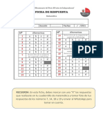 Ficha de Respuestas 5 Grado Matemática - Kit