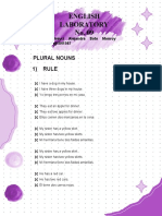 English Laboratory No. 09: Plural Nouns 1) Rule