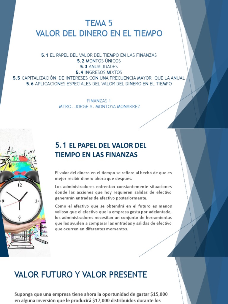Valor del Dinero en el Tiempo | PDF | Interés | Tasas de interés
