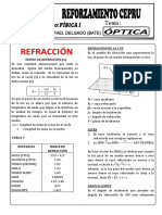 Refracción de la luz: índice de refracción y leyes ópticas