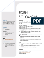 Eden Solomon: Objective