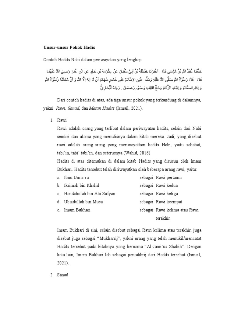 Unsur Hadits | PDF