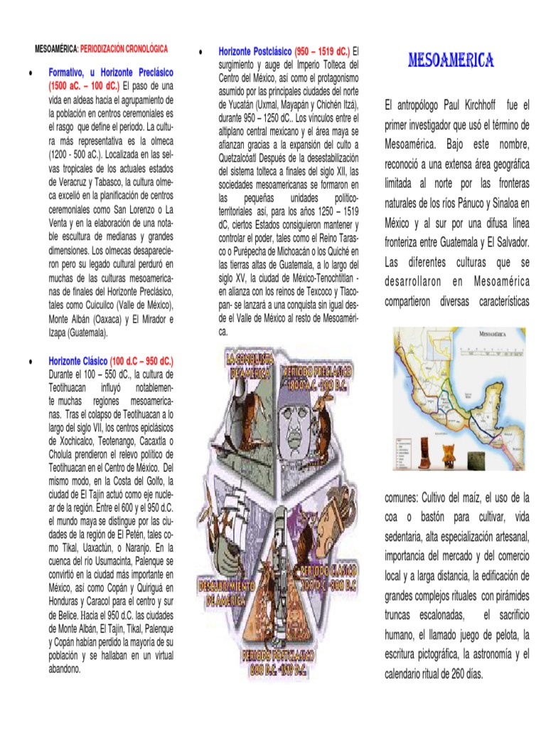 Mesoamerica Folleto PDF | PDF | Mesoamérica | Civilización maya