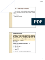 Evaluating and operating on functions