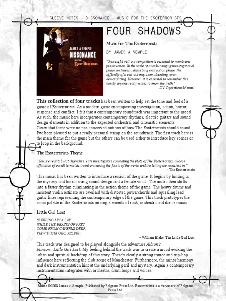 Four Shadows: - Omc @il 4B? %Min?Llilcmnm | PDF